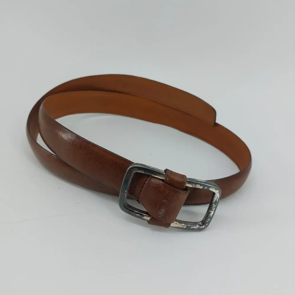 Lauren Ralph Womens Belt Small Brown Leather Grandmacore